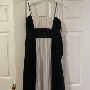 black and white dress